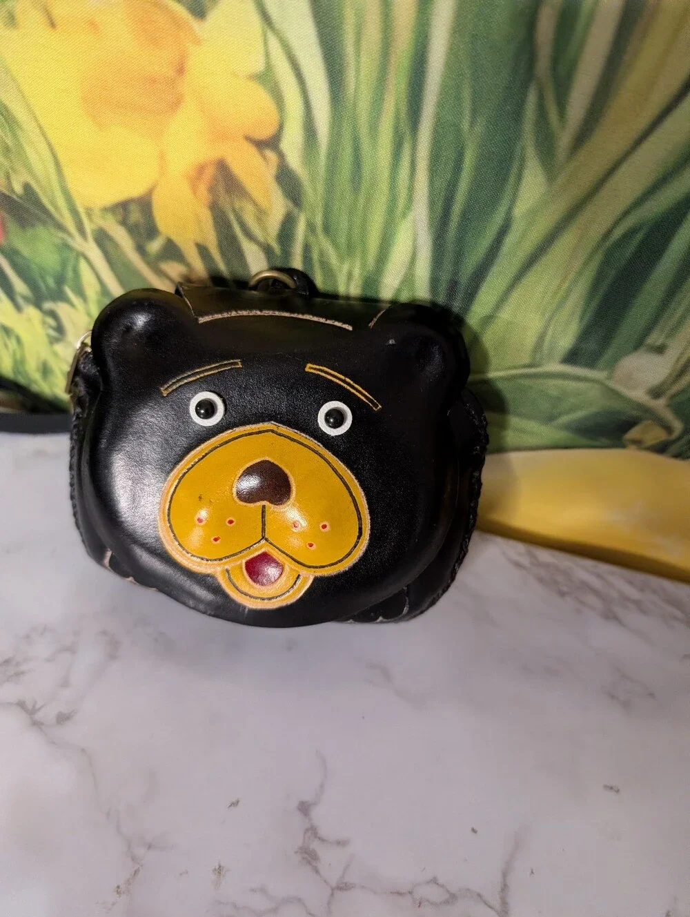 Leather Hand Wrist Bear Small Bag